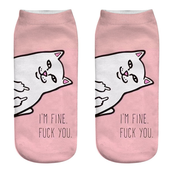 Funny Cat Socks